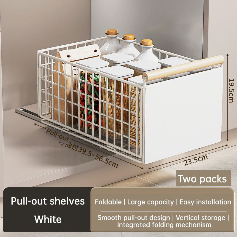 New Kitchen Pull-Out Cabinet Organizer, Sliding Rail Drawer for Spice and Bottle Storage