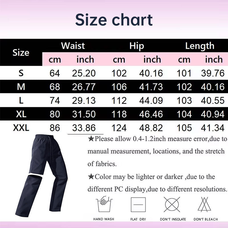 Women's Convertible Hiking Pants - Waterproof Quick-Dry Cargo Trousers with Zip-Off Legs for Camping, Fishing & Travel