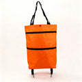 Portable Foldable Shopping Cart with Wheels - Lightweight Backpack Style Travel Trolley for Groceries & Storage