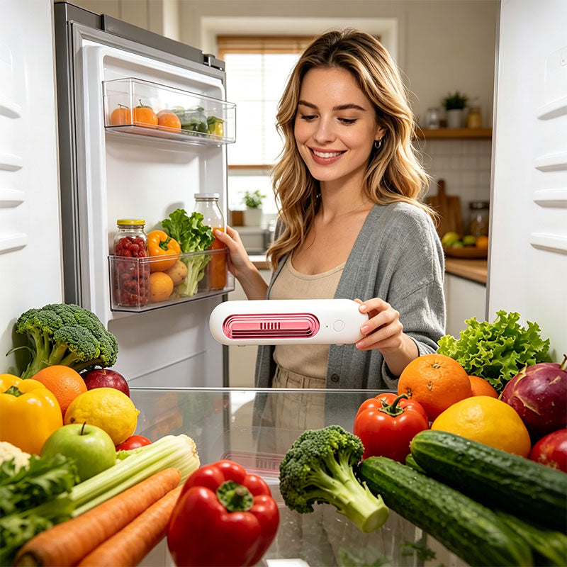 Ozoori Rechargeable Fridge Deodorizer – Odor Eliminator for Kitchen, Freezer & Food Storage