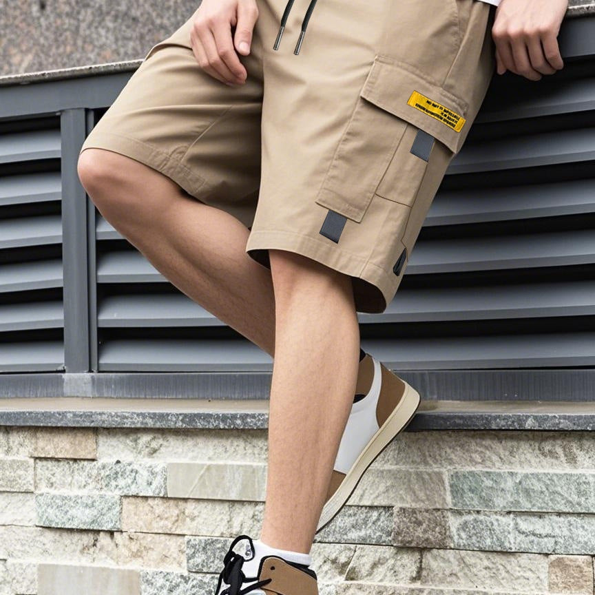 Shorts Men Casual Trendy Loose Ins Drawstring Style Student EU Size
