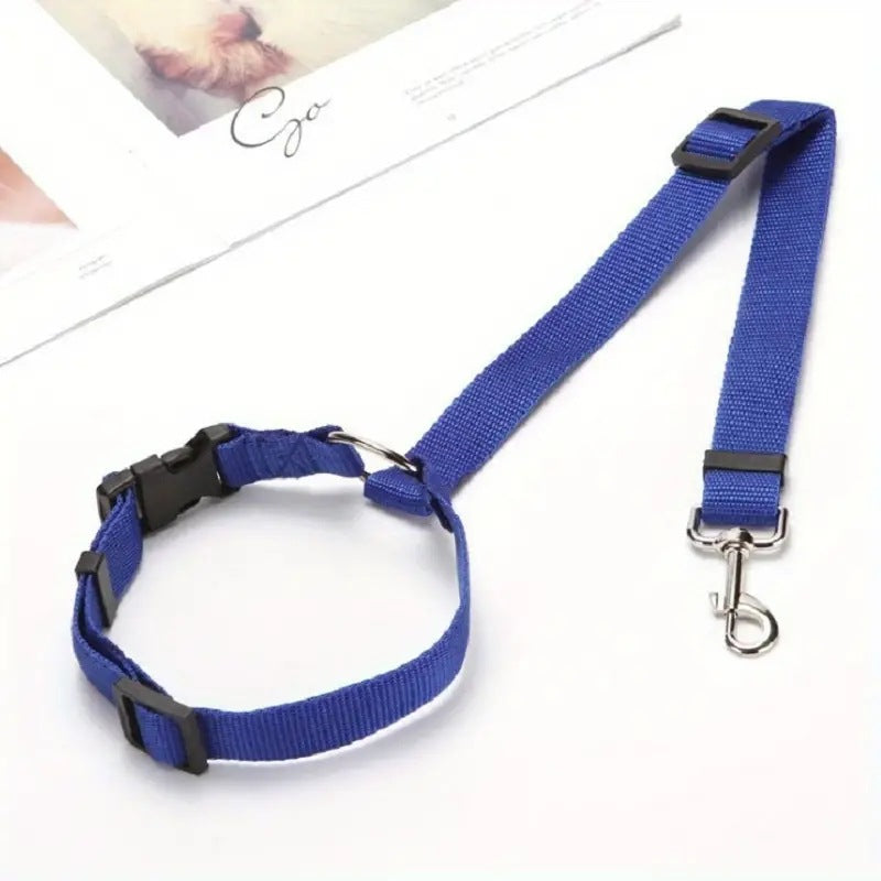 Pet Car Safety Belt Ring Dog Rear Seat Harness Adjustable Lead for Safe Travel