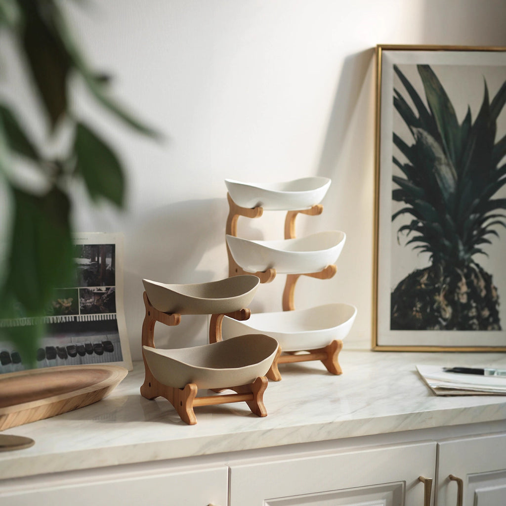 Multi-layer Fruit Tray for Living Room Coffee Table, Front Desk Display for Tea Snacks