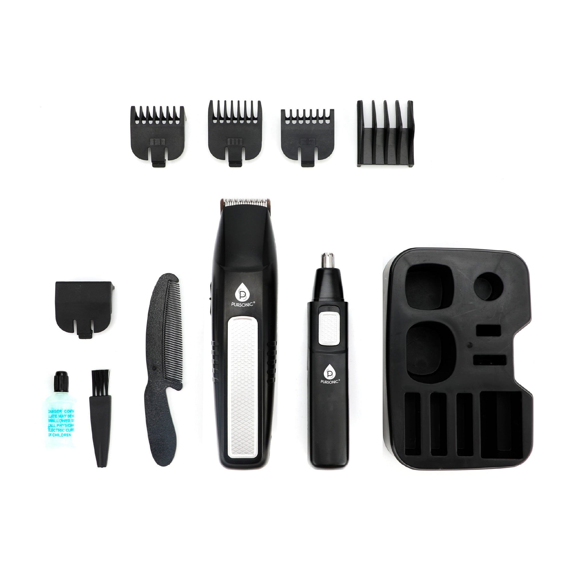 Men's 10-Piece Grooming Kit – Hair, Beard, Nose & Ear Trimmer-3