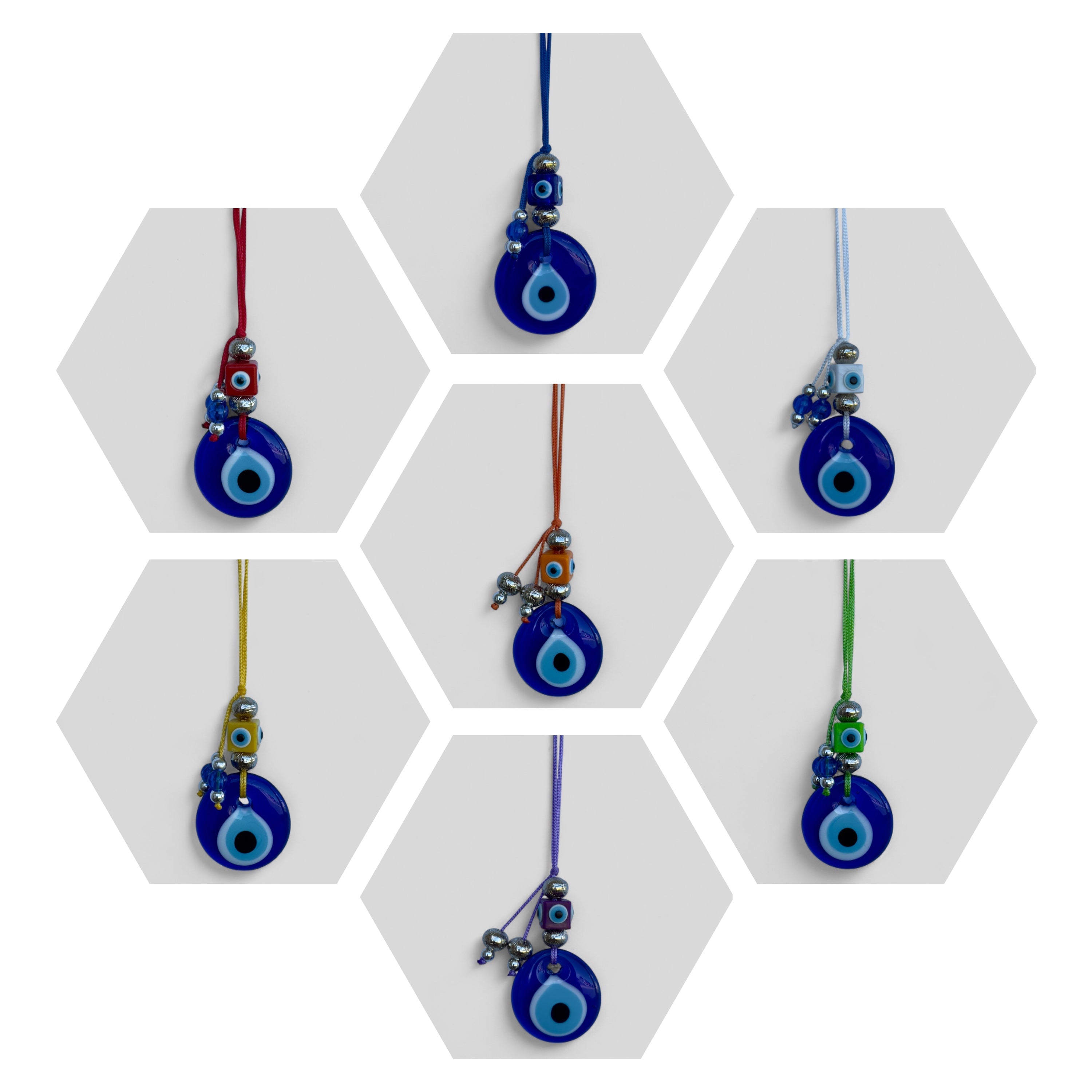 Wall Hanging Evil Eye - Nazar Boncuk Mal De Ojo, Modern Boho Style Home Decor - Multiple Color Options