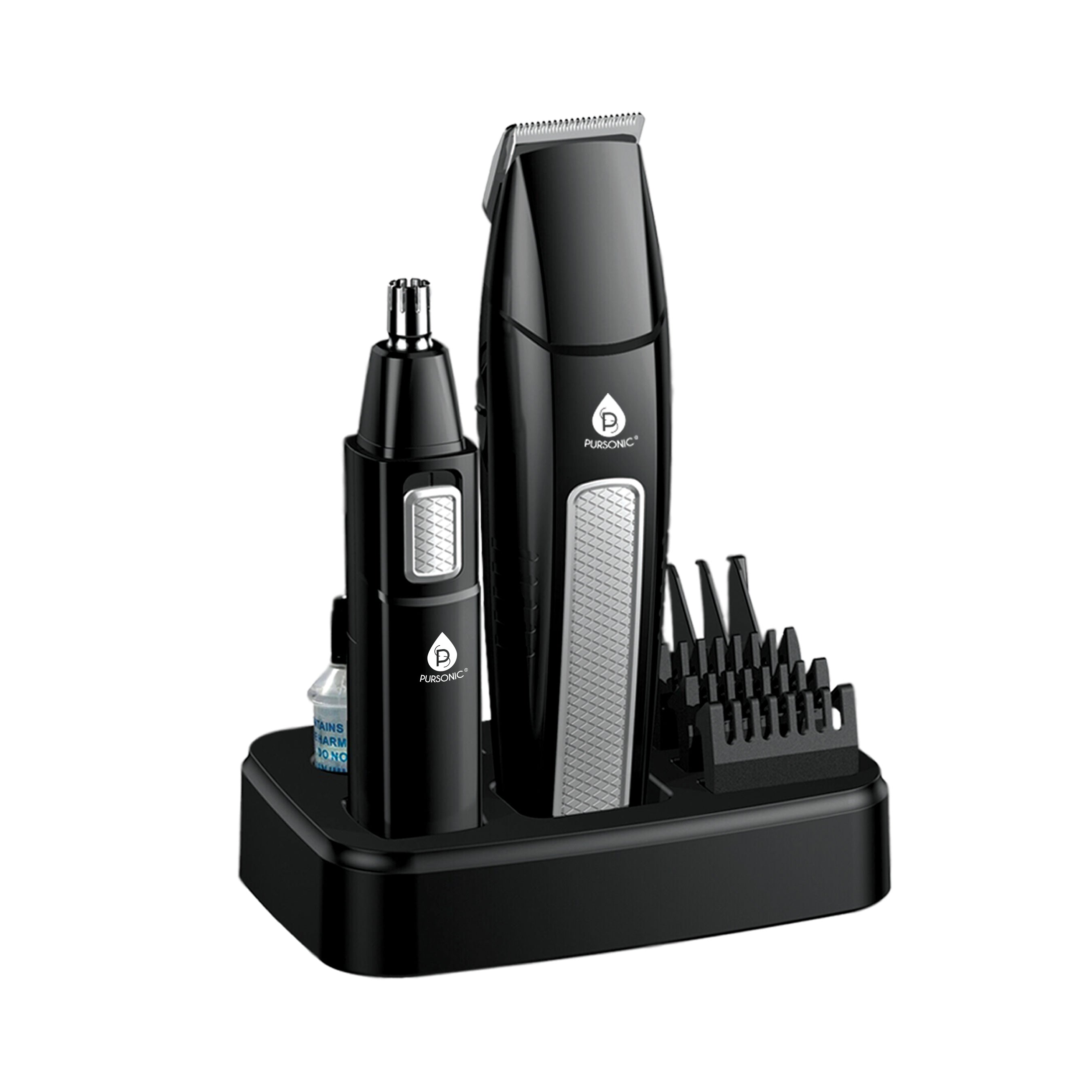 Men's 10-Piece Grooming Kit – Hair, Beard, Nose & Ear Trimmer-2