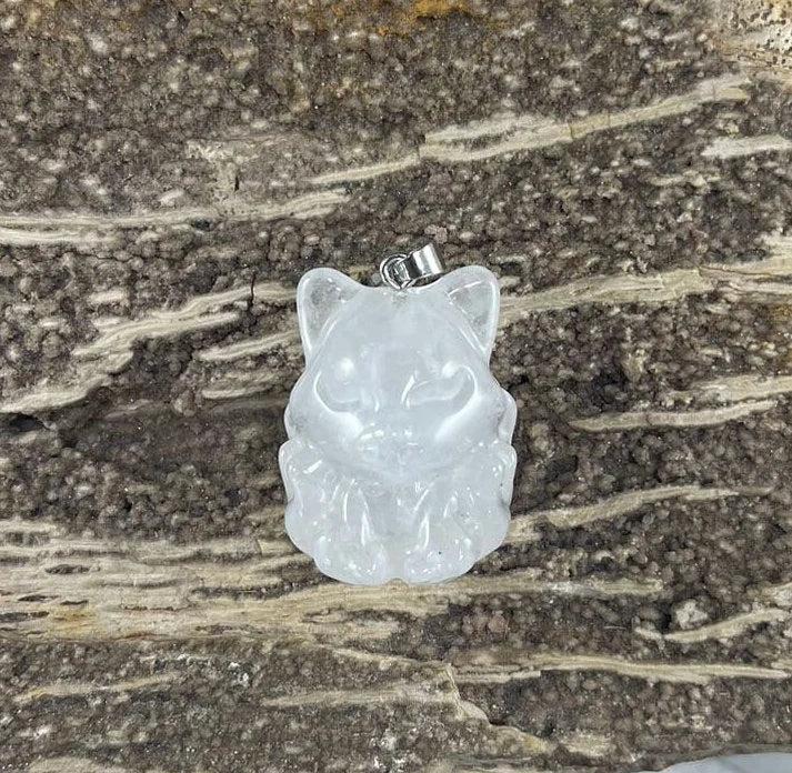 9 Tail Fox, Gemstone Pendants, 23x31mm (1pc)-3